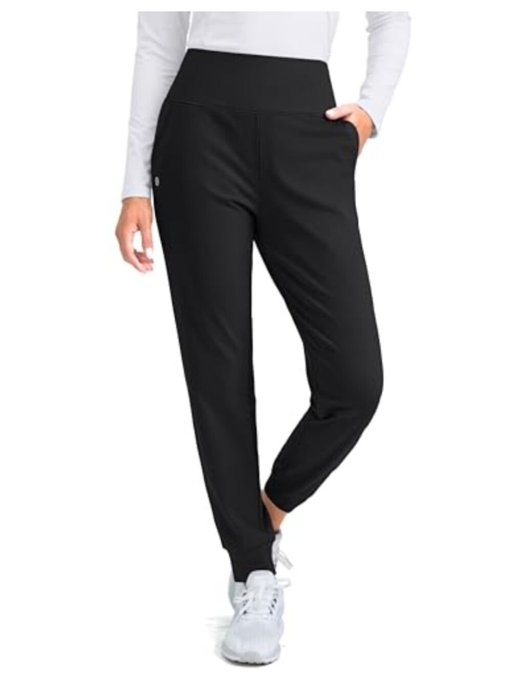 Fleece Lined High Waisted Thermal Joggers Tapered Water Resistant Winter Pants